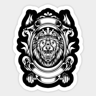 Lion black white tatto Sticker